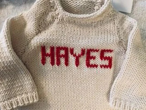 Natural Color Cotton  0/3 3/6 or 6/9 Mos Only name or | Etsy | Etsy (US)