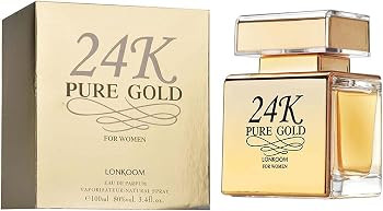 24K Pure Gold - Long Lasting Perfume for Women - Woody and Citrus Scent with Notes of Clementine,... | Amazon (US)