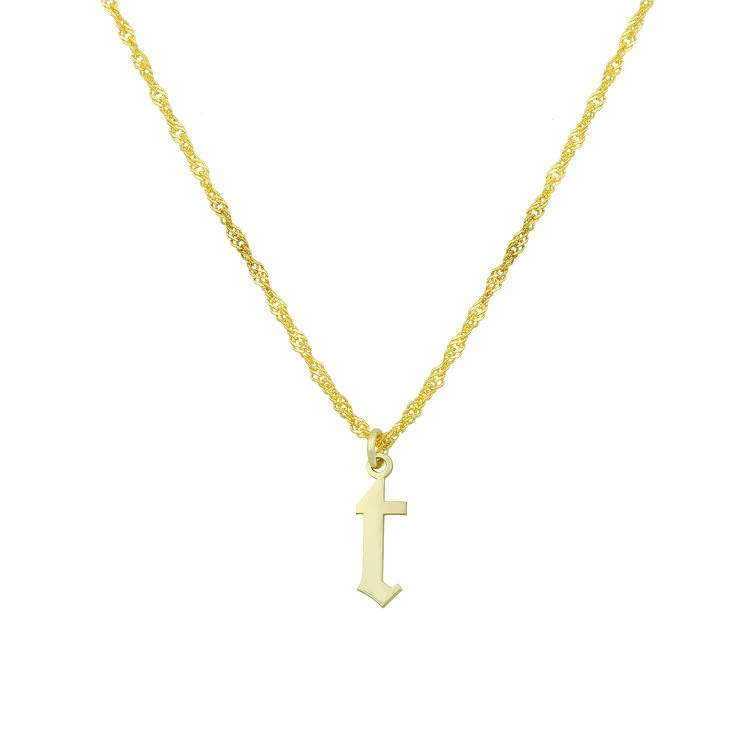 Old English Initial Necklace - Lowercase | The Sis Kiss
