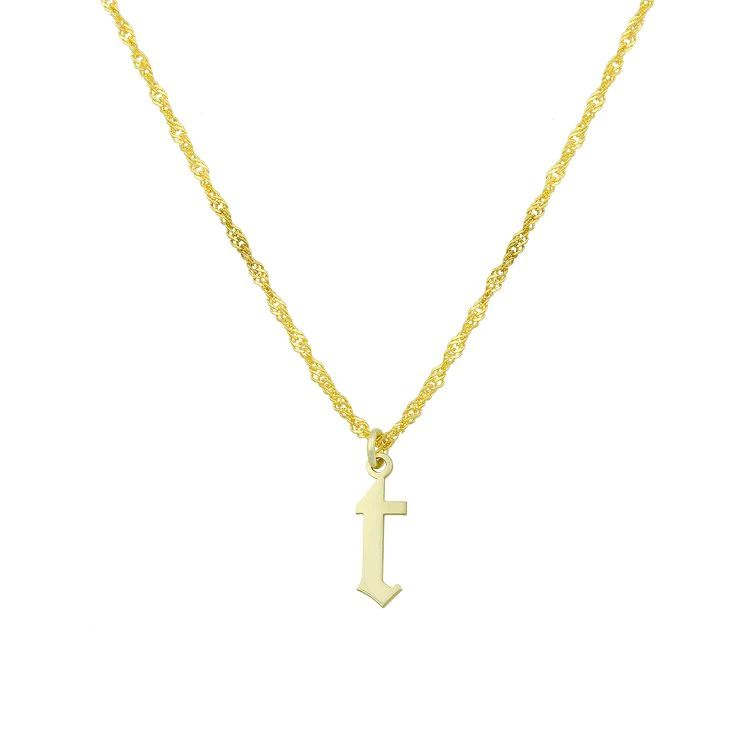 Old English Initial Necklace - Lowercase | The Sis Kiss