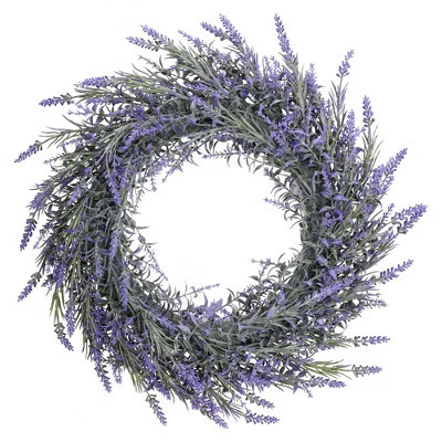 Unique Bargains Farmhouse All Seasons Lavender Wreaths for Wedding Party Wall Window Purple 18 Inches | Target
