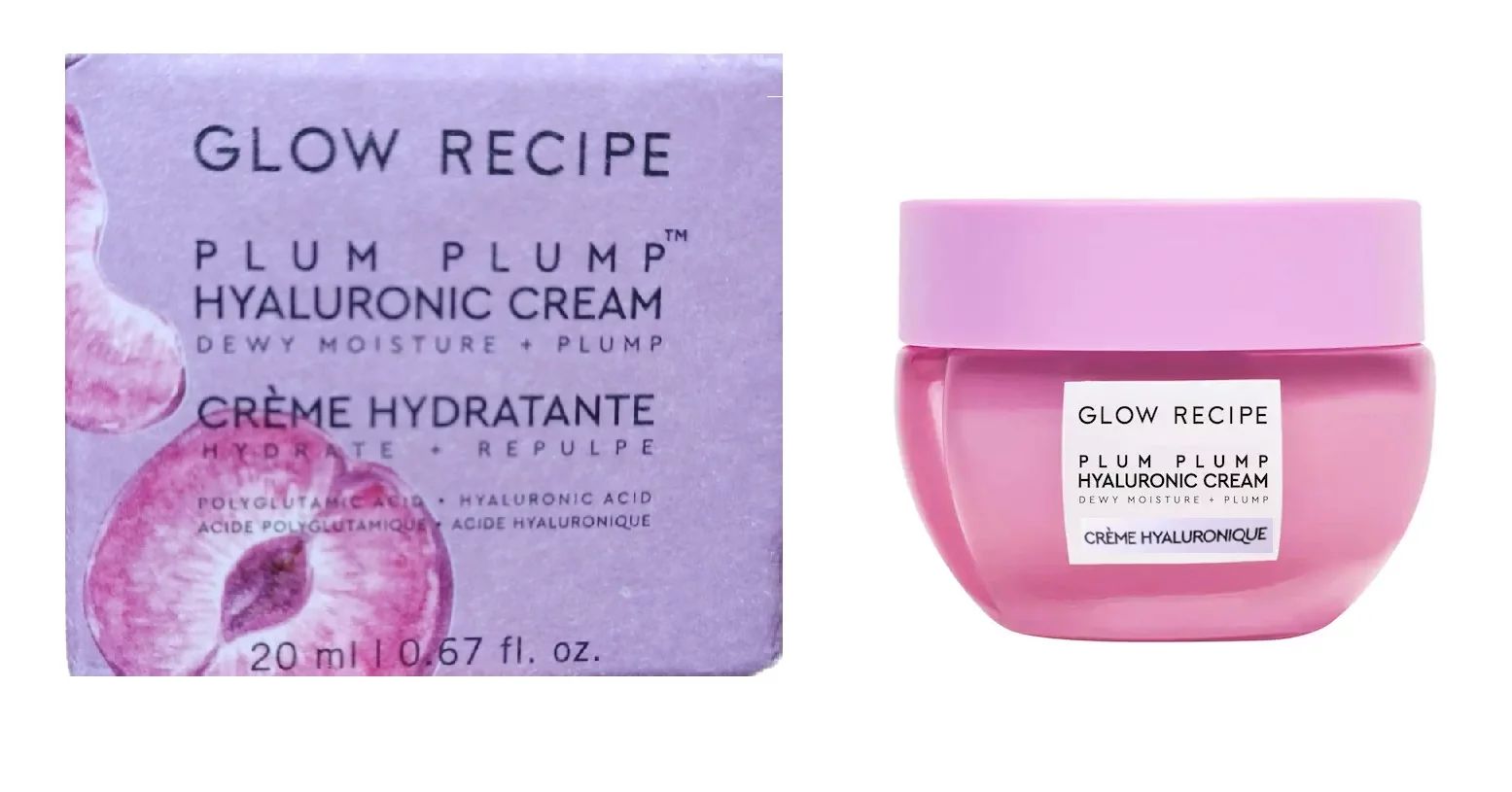 Glow Recipe Plum Plump Hyaluronic Cream .67oz / 20ml | Walmart (US)