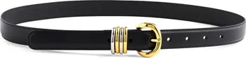 Mixed Metal Keeper Leather Belt | Nordstrom