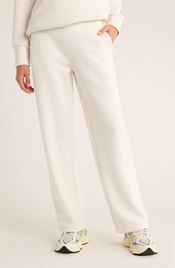 Cozy Scuba Knit High Waist Straight Leg Pants | Nordstrom