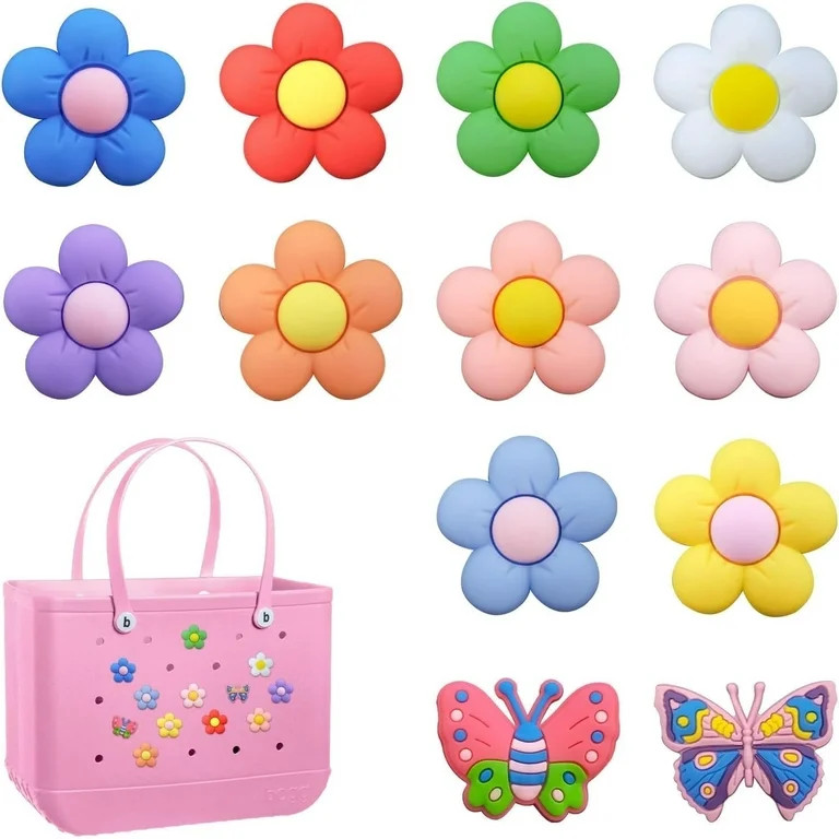12pcs Charms for Bogg Bag, PVC Beach Charms for Simply Southern Totes, Insert Decorative for Hand... | Walmart (US)