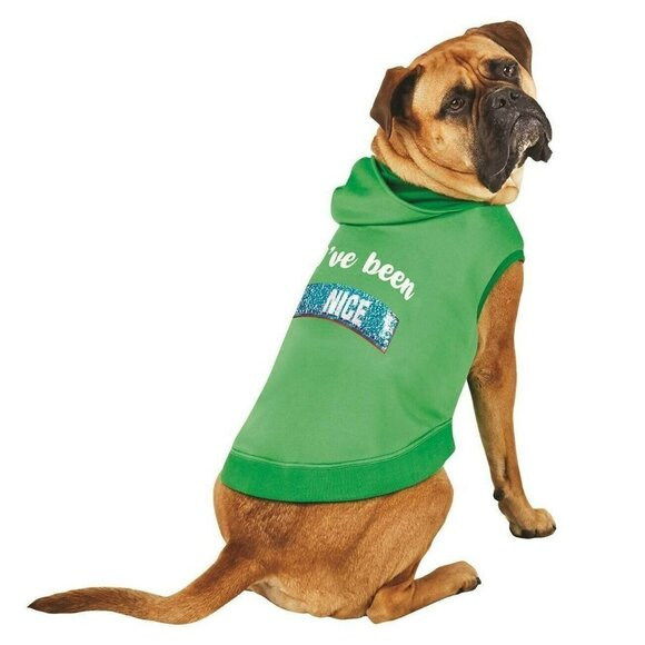 Naughty nice flip sequin dog hoodie size XL | Poshmark