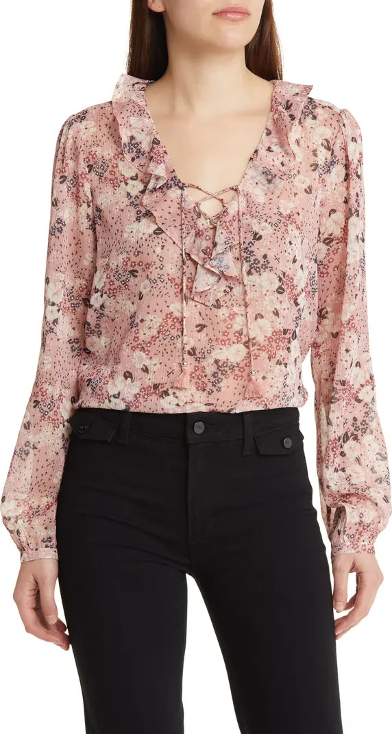 Ilara Floral Ruffle Blouse | Nordstrom