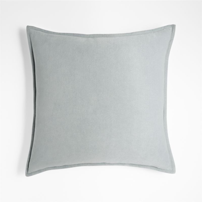 Quarry 20"x20" Square Washed Cotton Velvet Decorative Throw Pillows | Crate & Barrel | Crate & Barrel