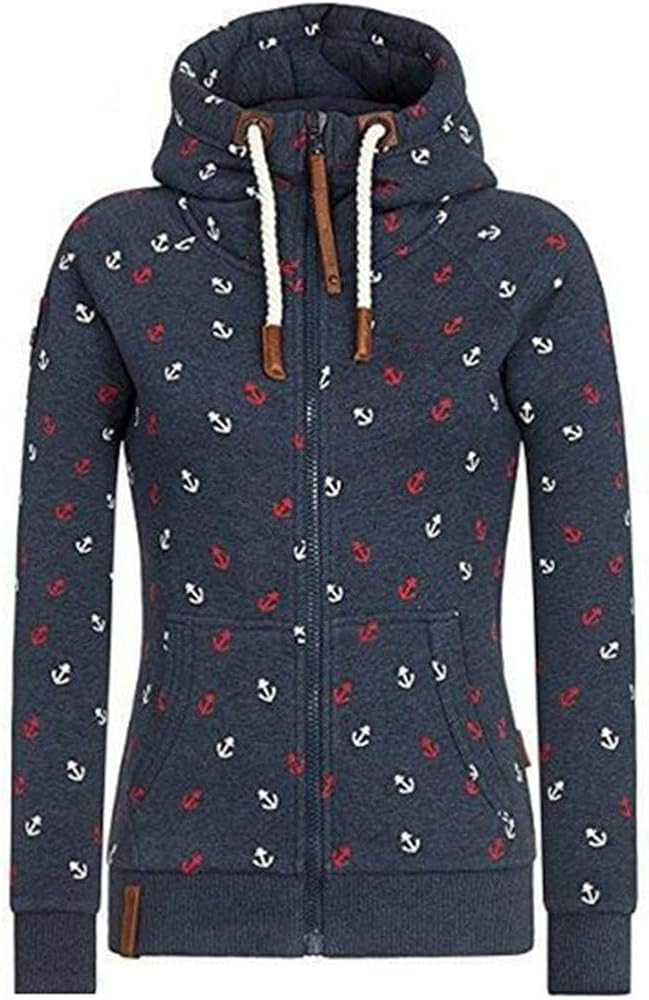 Newbestyle Womens Hoodies Hooded Jersey Jackets Oblique Zipper Fleece Jumper Sweatshirt | Amazon (US)