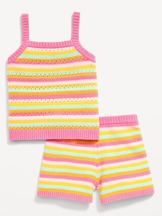 Sweater-Knit Cami and Shorts Set for Toddler Girls | Old Navy (US)