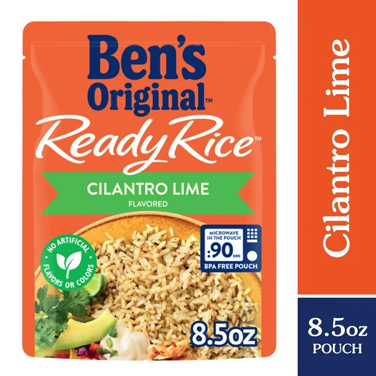 Ben's Original Ready Rice, Cilantro Lime Flavored, Easy Dinner Side, 8.5 Ounce Pouch | Walmart (US)