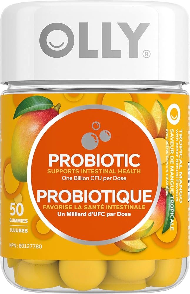 OLLY Probiotic Supplement Mango Chewable Gummy to support gut health with Tropical Mango and othe... | Amazon (CA)