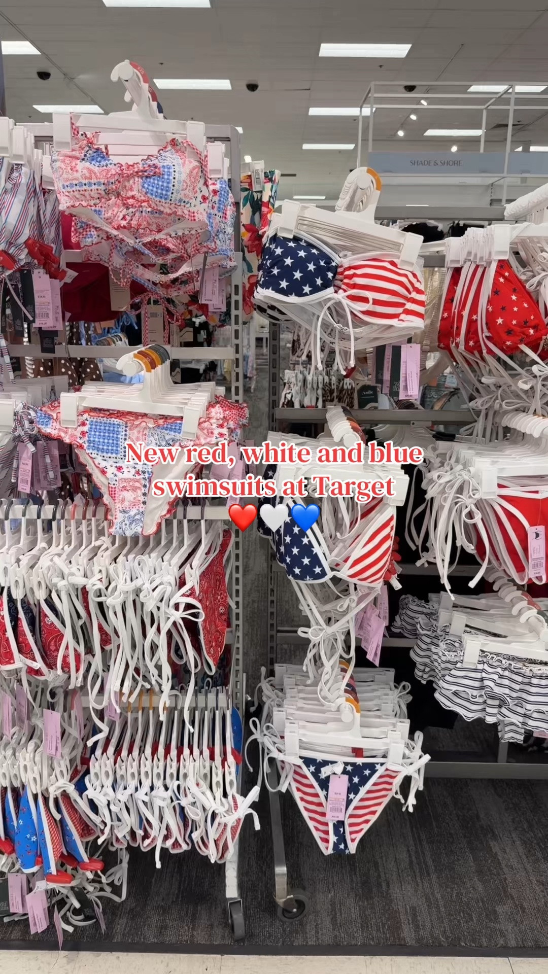 New red, white and blue swimsuits @Target 
4th of July

#LTKSwim
