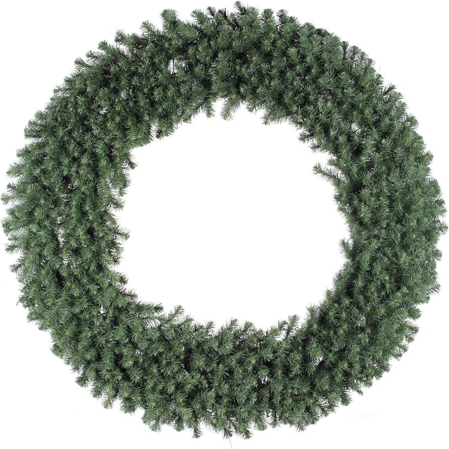 Vickerman 60" Unlit Douglas Fir Artificial Christmas Wreath with 900 PVC Tips - Outdoor Christmas... | Amazon (US)