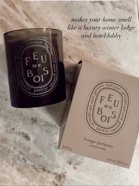 Diptyque Feu De Bois Wood Fire Candle, Gift Idea, Entertaining, Hostess, Holiday Home, Cozy Luxury Winter Lodge Hotel Lobby, Neutral Home, #HollyJoAnneW

#LTKSeasonal #LTKGiftGuide #LTKhome