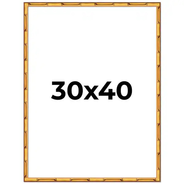 30x40 Frame Gold Bamboo Solid Wood Picture Frame | 1 Inch Moulding - Bed Bath & Beyond - 38017094 | Bed Bath & Beyond