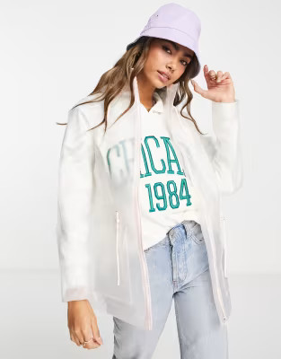 Miss Selfridge transparent raincoat in clear | ASOS | ASOS (Global)