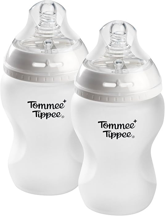 Tommee Tippee Silicone Coated Glass Baby Bottles for Feeding, 9 0z, Anti-Colic, 0+ Months, Slow F... | Amazon (US)