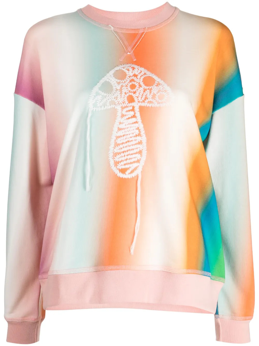 Mira Mikati mushroom-embroidered organic-cotton Sweatshirt - Farfetch | Farfetch Global