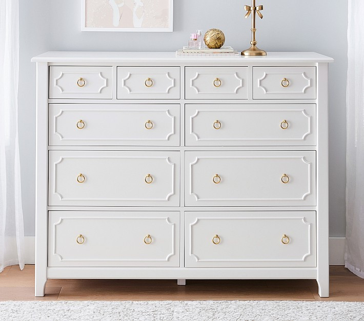 Ava Regency 10-Drawer Grand Dresser (56w x 19d") | Pottery Barn Kids