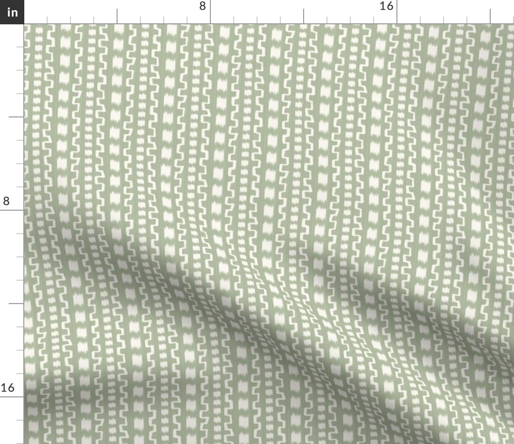 Henry Stripe in Sherwood Green and Cream  Fabric bydanika_herrick | Spoonflower