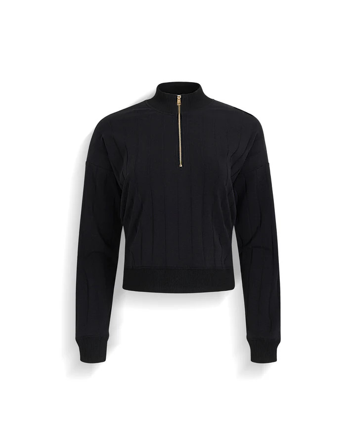 Splendid x @Cellajaneblog Wide Rib Quarter Zip | Splendid