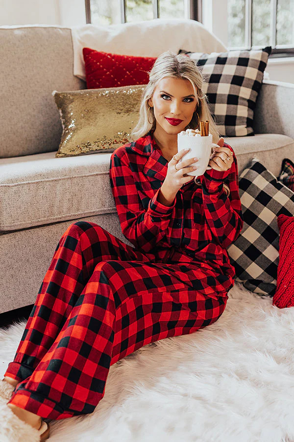 Snow Wishes Buffalo Check Top | Impressions Online Boutique