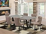 East West Furniture V697SI648-7 Dining Table Set, 72 x 42 | Amazon (US)