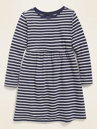 Printed Long-Sleeve T-Shirt Dress for Toddler Girls | Old Navy (US)