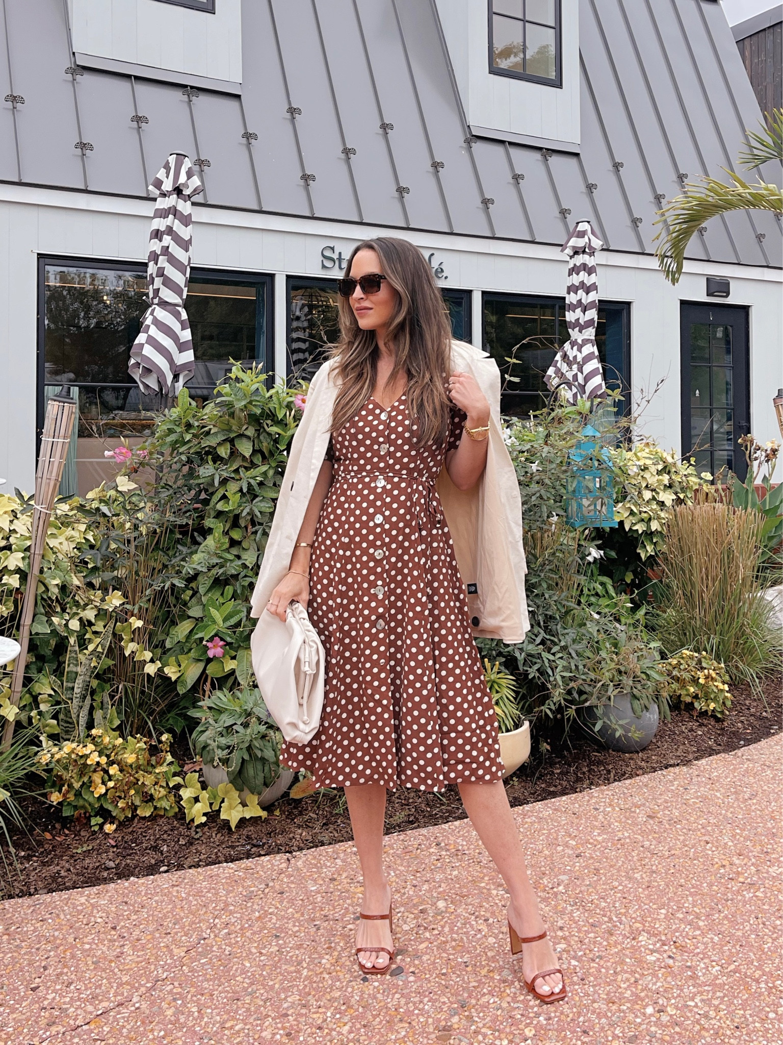 Revolve polka dot midi dress, runs true to size. Wearing S  

#LTKSeasonal #LTKstyletip