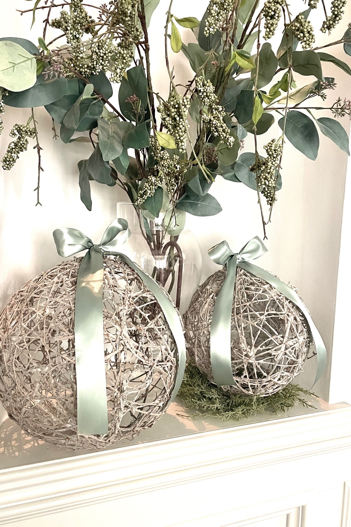 Pottery barn white wicker spheres holiday decor 

#LTKhome #LTKSeasonal #LTKHoliday