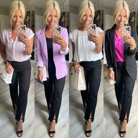 I love these split hem dress pants @walmart because they are soooo comfy and trendy right now!!!! I have them paired with tops and purses I found on @amazon 🙌🏻 
If you you’d like to join me in styling the same item several ways then use #mixitupmonday and tag me in your stories so I can share it!!!
⬇️⬇️⬇️ 
Pants size medium
Tops size small

#LTKfindsunder50 #LTKitbag #LTKstyletip