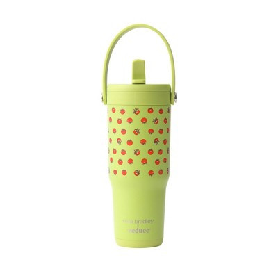 Reduce x Vera Bradley 24oz Chiller Go Leak Proof Stainless Steel Insulated Straw Tumbler Tiny Tomatoes | Target