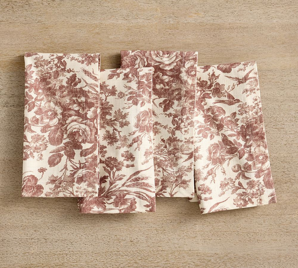 Sorrel Toile Organic Cotton Napkins - Set of 4 | Pottery Barn (US)