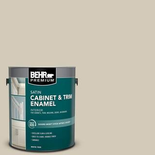 1 gal. Designer Collection #DC-010 Even Better Beige Satin Enamel Interior Cabinet, Door & Trim P... | The Home Depot