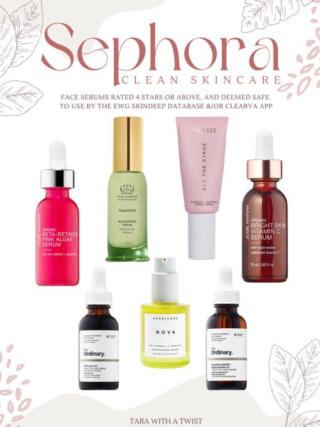 Clean, non toxic face serums deemed safe to use by the EWG Skindeep database and/or the Clearya app!

Clean Skincare
Non toxic Skincare
Sephora skincare
Clean beauty
Face serums
Herbivore
Lawless
Josie Maran

#LTKbeauty