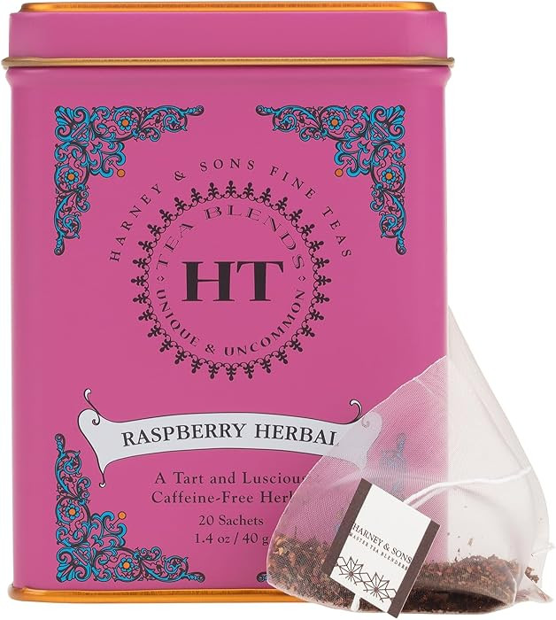 Harney & Sons Raspberry Tea, Great Present Idea, Herbal Tea, 20 sachet tin, HT Tea Blend | Amazon (US)