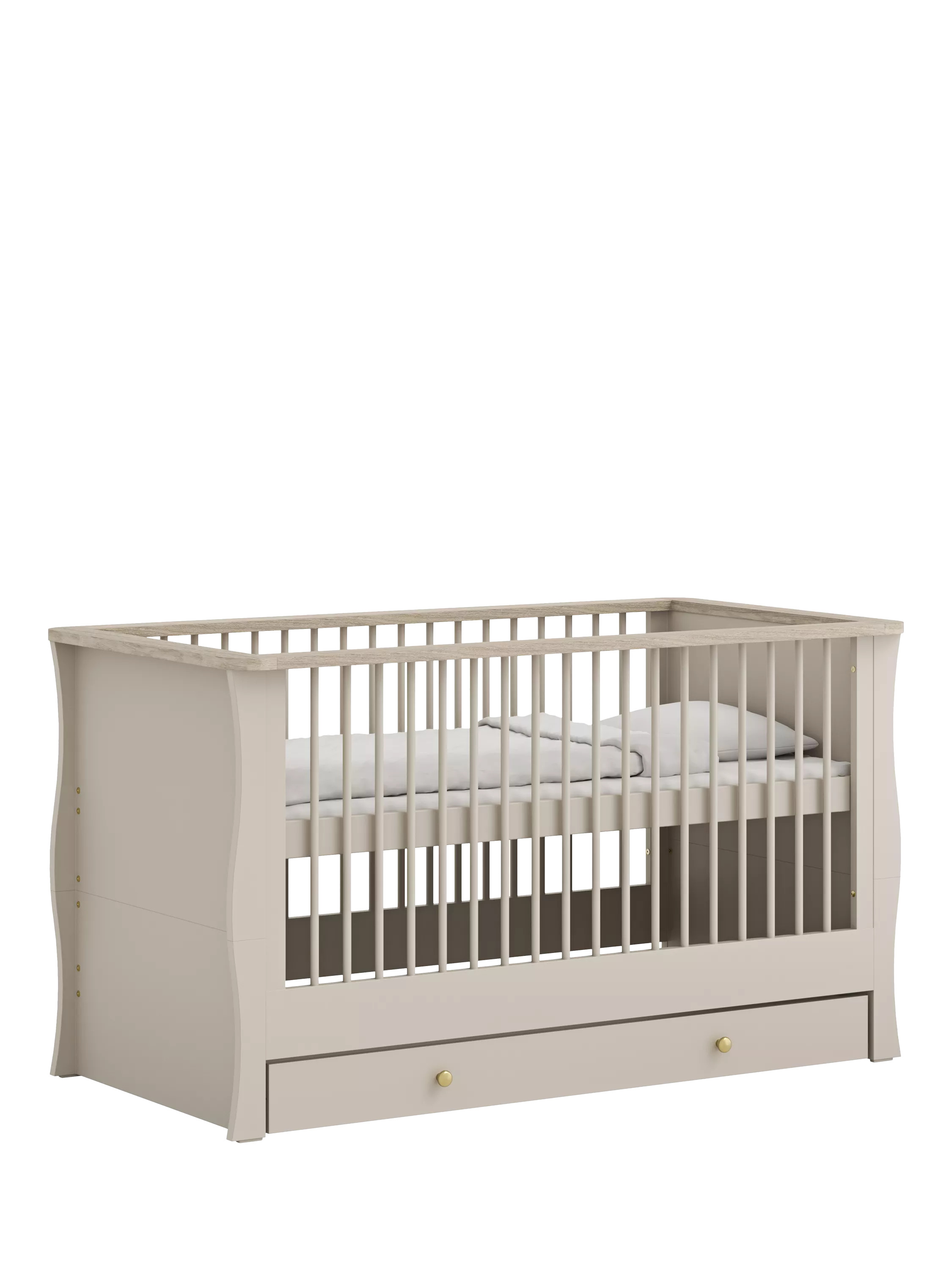 Little Acorns Celeste Cotbed, Cashmere/Grey Ash | John Lewis (UK)