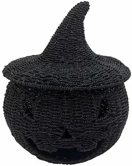 Halloween Decorations Seagrass & Metal Witch Hat Black Pumpkin, Large Jack-O-Lantern Basket, Spoo... | Walmart (US)