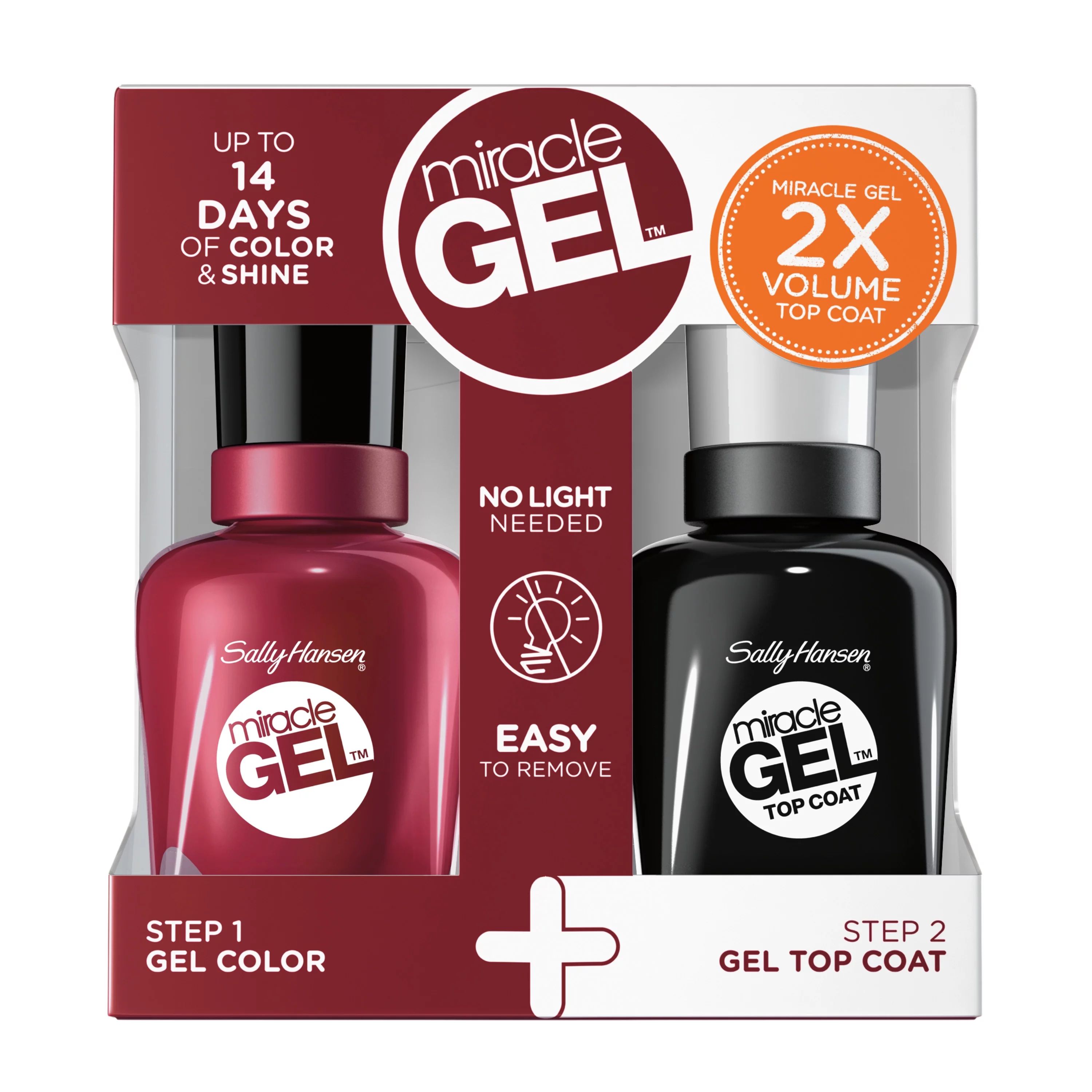 Sally Hansen Miracle Gel Nail Polish & Top Coat Duo Pack, 1 oz, Dig Fig Color - Walmart.com | Walmart (US)