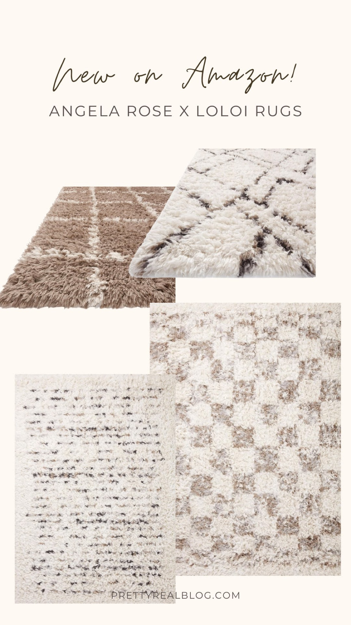 New loloi rugs on Amazon, living room rugs, shag rugs, Moroccan style rugs, geometric rugs, checkered rug, windowpane rug

#LTKhome