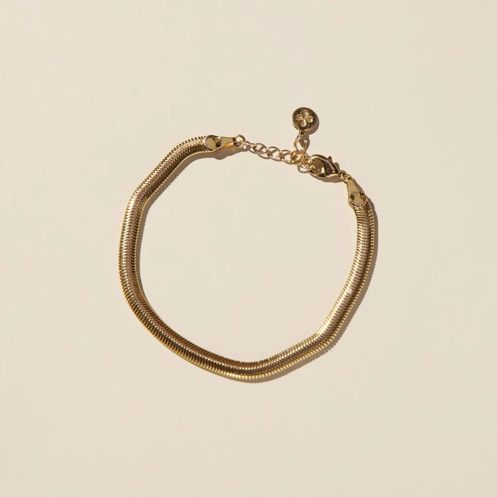 Herringbone Bracelet | Nickel and Suede