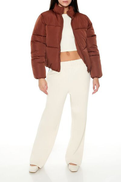 Channel-Stitched Puffer Jacket | Forever 21