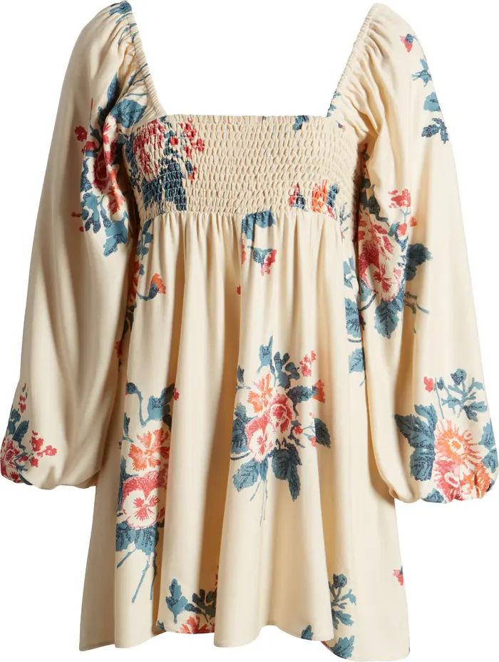 Free People Francesca Floral Print Long Sleeve Minidress | Nordstrom | Nordstrom