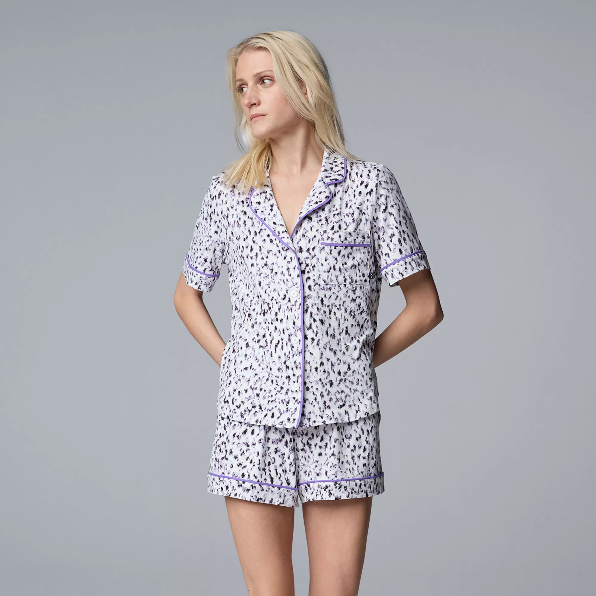Women's Simply Vera Vera Wang 2-pc. Pajama Top & Pajama Shorts Sleepwear Set | Kohl's