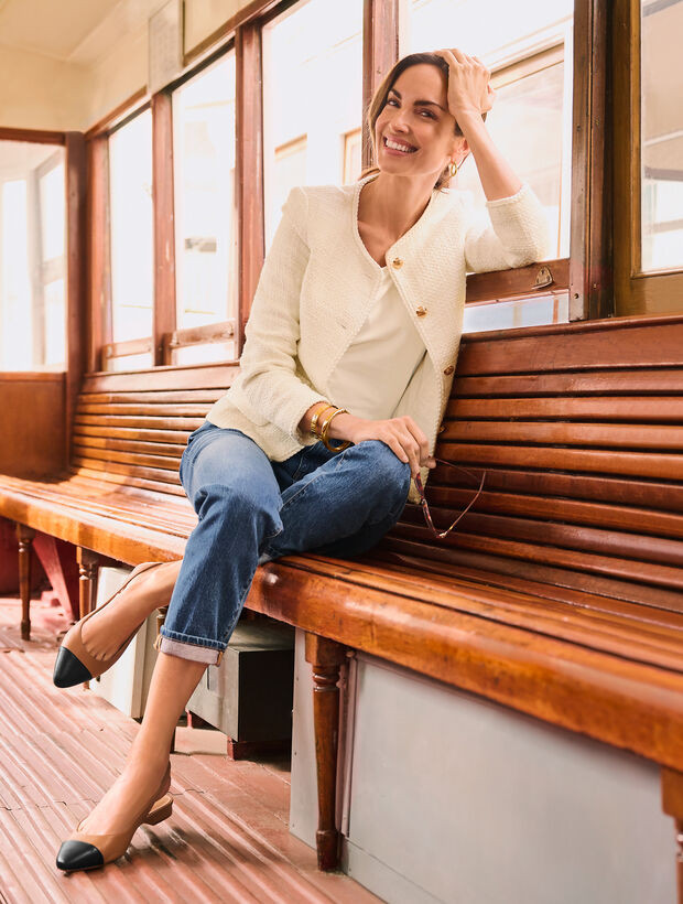 Edison Nappa Slingback Flats | Talbots