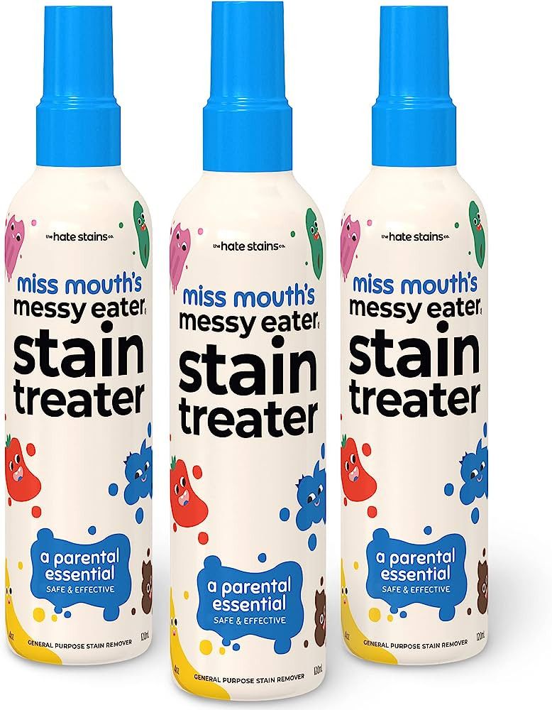 HATE STAINS CO Stain Remover for Clothes - 4oz 3 Pack of Newborn & Baby Essentials - Miss Mouth's Me | Amazon (US)