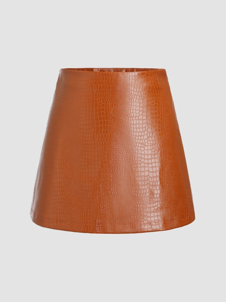 Fanta Girl Faux Leather Mini Skirt | Cider