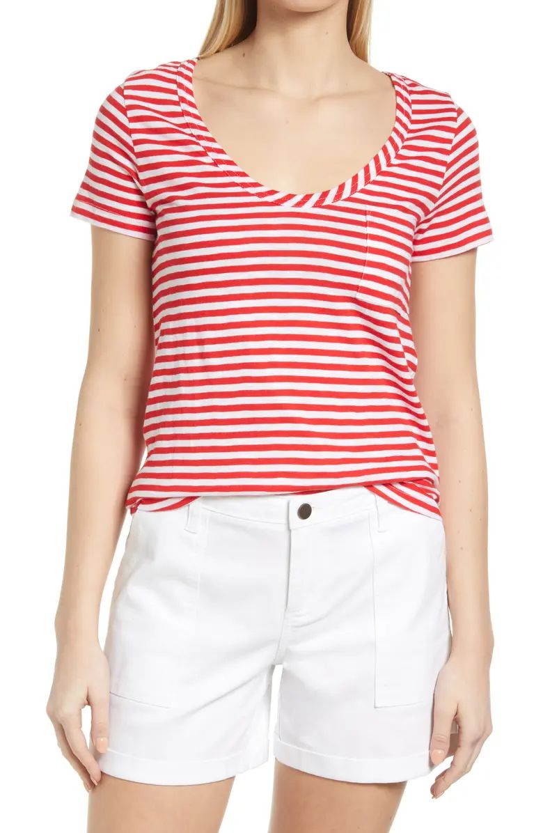 Rounded V-Neck T-Shirt | Nordstrom