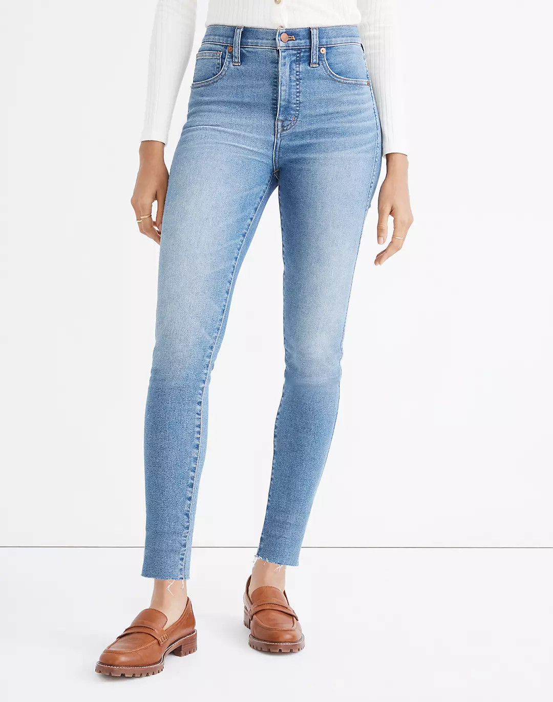 10" High-Rise Skinny Jeans in Ainsworth Wash: Raw-Hem Edition | Madewell